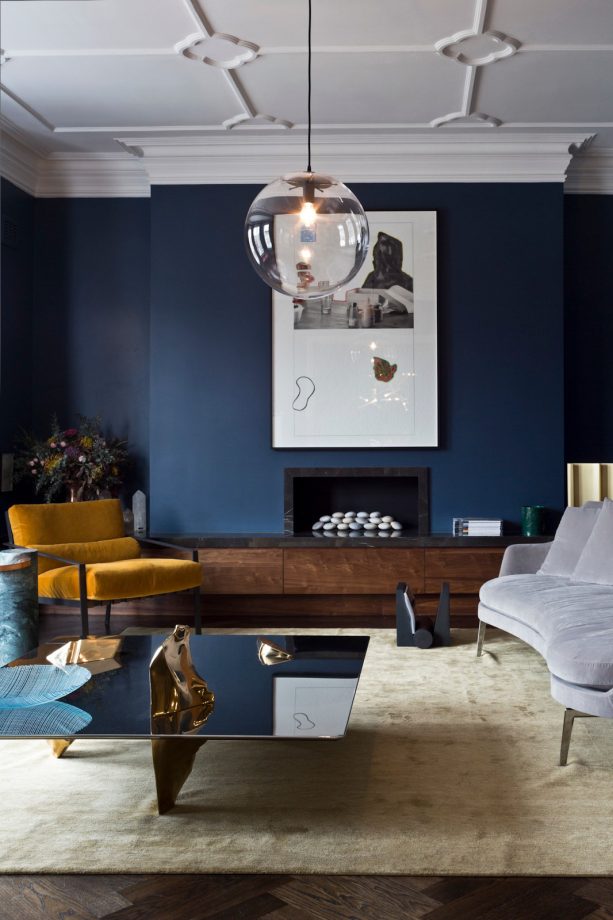 navy blue color scheme for living room